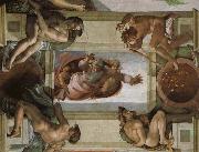 Michelangelo Buonarroti God separates the waters and the country and blesses its work, Spain oil painting artist